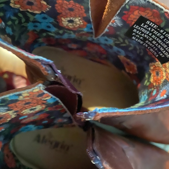 Alegria Womens Shera Mid Calf Leather Boot - Chestnut worn once - Picture 4 of 6